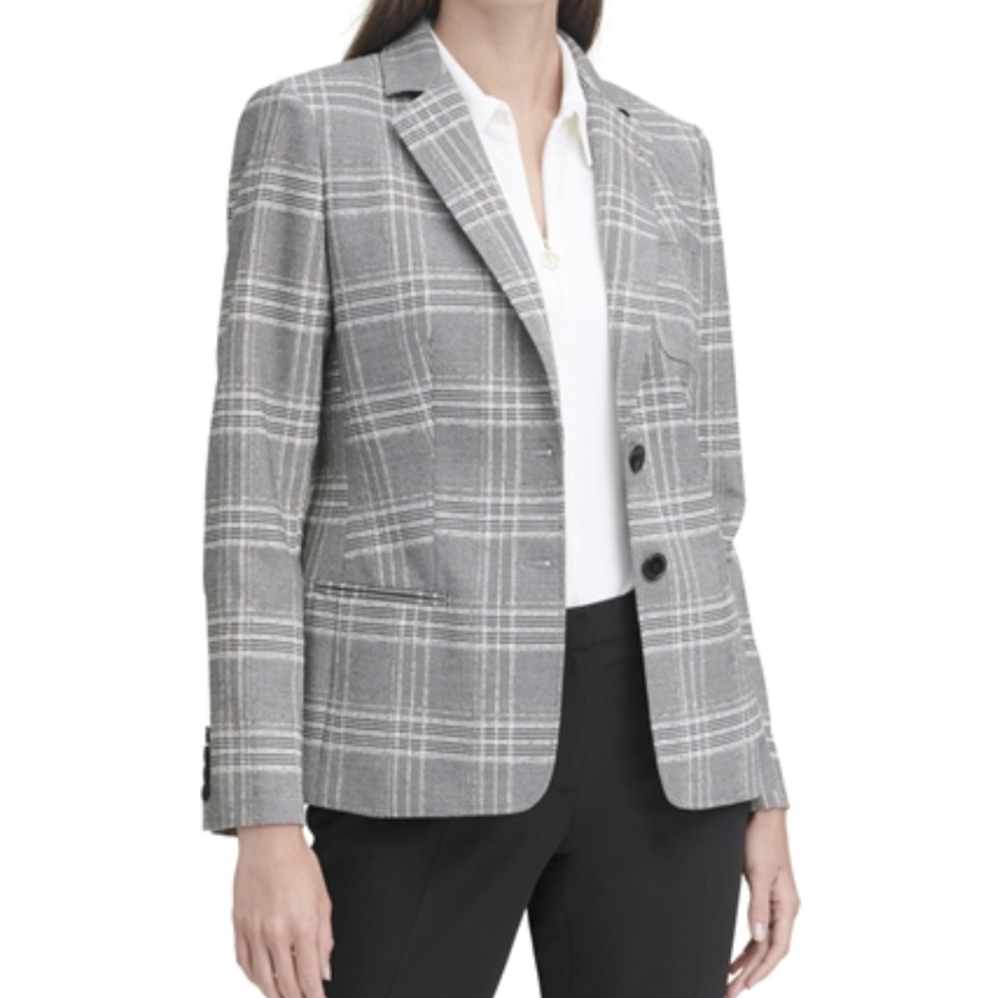 NWT Tommy Hilfiger Elbow Patch Houndstooth Blazer